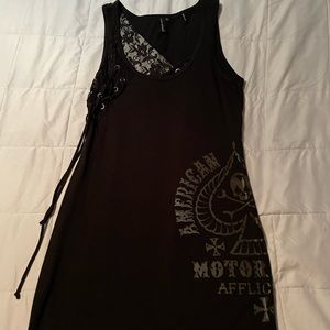 Affliction long tank top. Size L